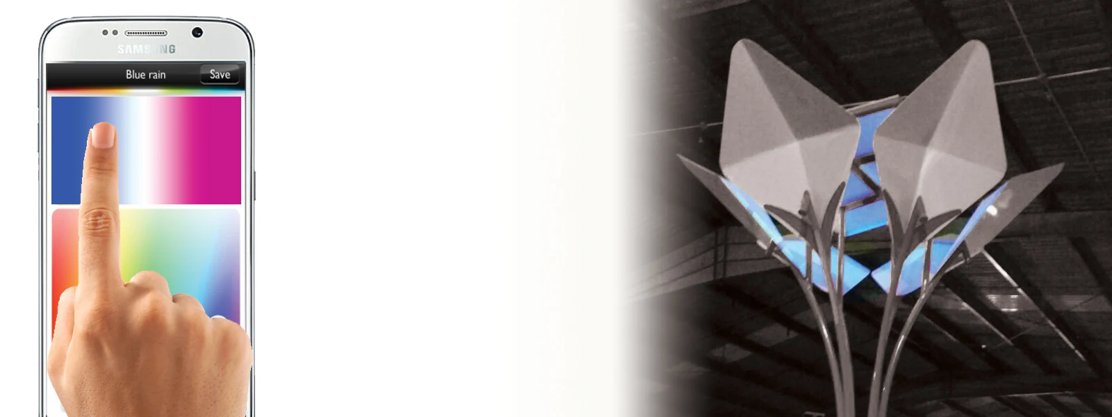 Control inteligente — luz azul